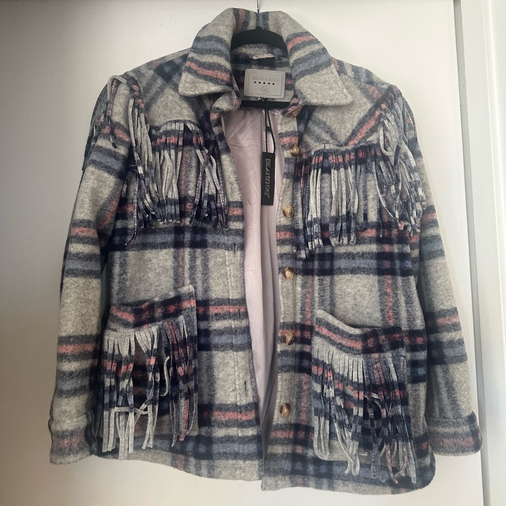 NWT BlankNYC Shacket with Fringe